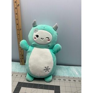 Squishmallows HugMees Mint Green Bigfoot Snowflakes Plush Toy 7 Inch